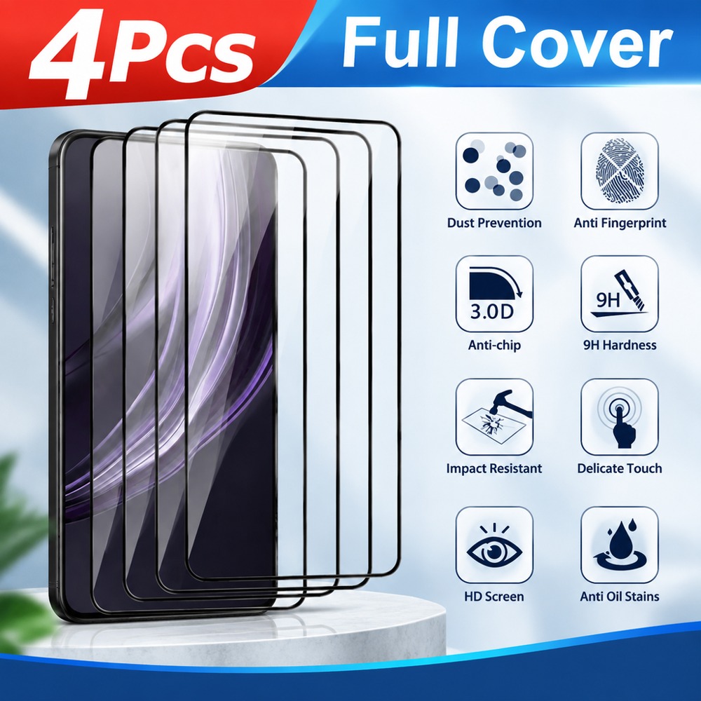 Realme C67 - กระจกนิรภัย 4 ชิ้น สำหรับ Realme C65