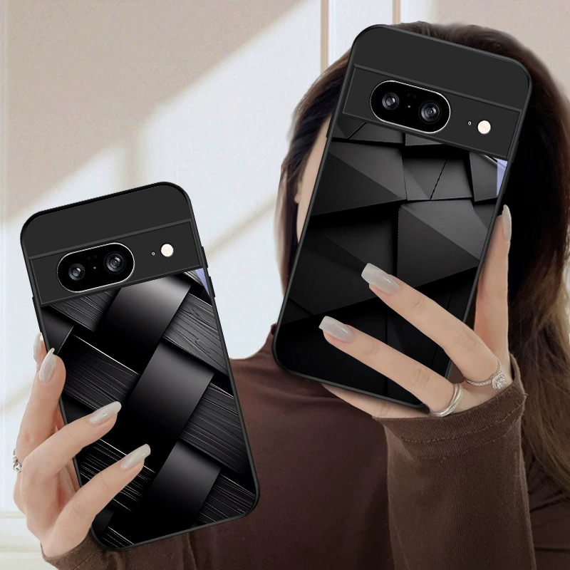 เคสโทรศัพท์แก้วสีดำลายเรขาคณิต - Google Pixel 8A บทวิจารณ์และราคา