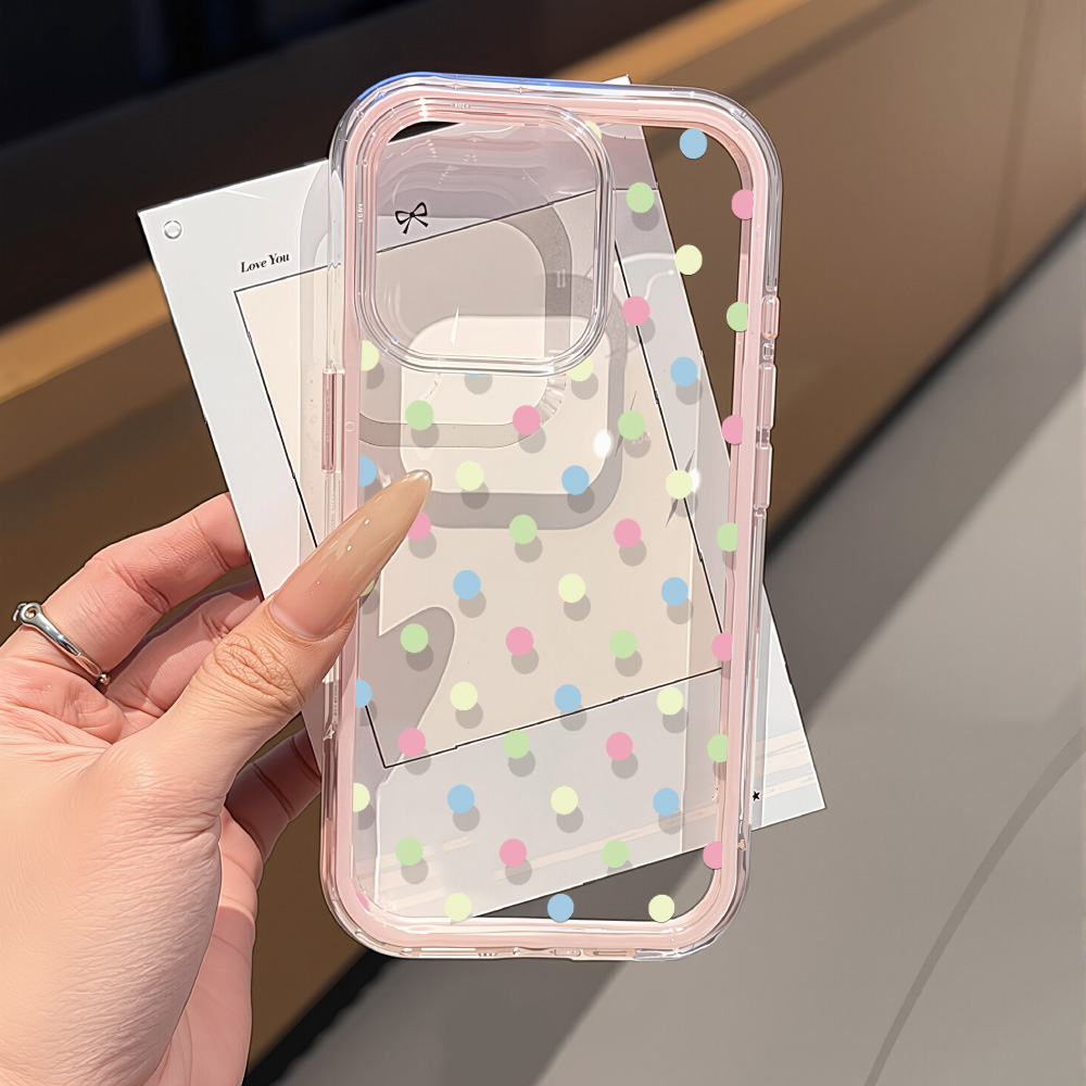 เคสใสแบบ 2in1 ลายจุดแดง สำหรับ - Apple Iphone 15 Pro Max บทวิจารณ์และราคา