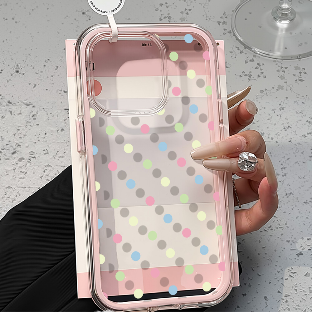 เคสใสแบบ 2in1 ลายจุดแดง สำหรับ - Apple Iphone 15 Pro Max บทวิจารณ์และราคา
