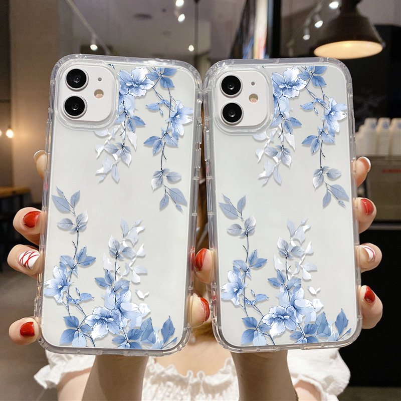 เคสโทรศัพท์ใสลายดอกไม้สีฟ้า สำ - Apple Iphone 15 Pro Max บทวิจารณ์และราคา
