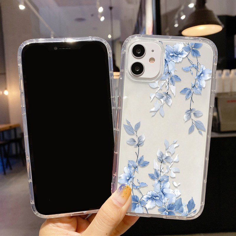 เคสโทรศัพท์ใสลายดอกไม้สีฟ้า สำ - Apple Iphone 15 Pro Max บทวิจารณ์และราคา